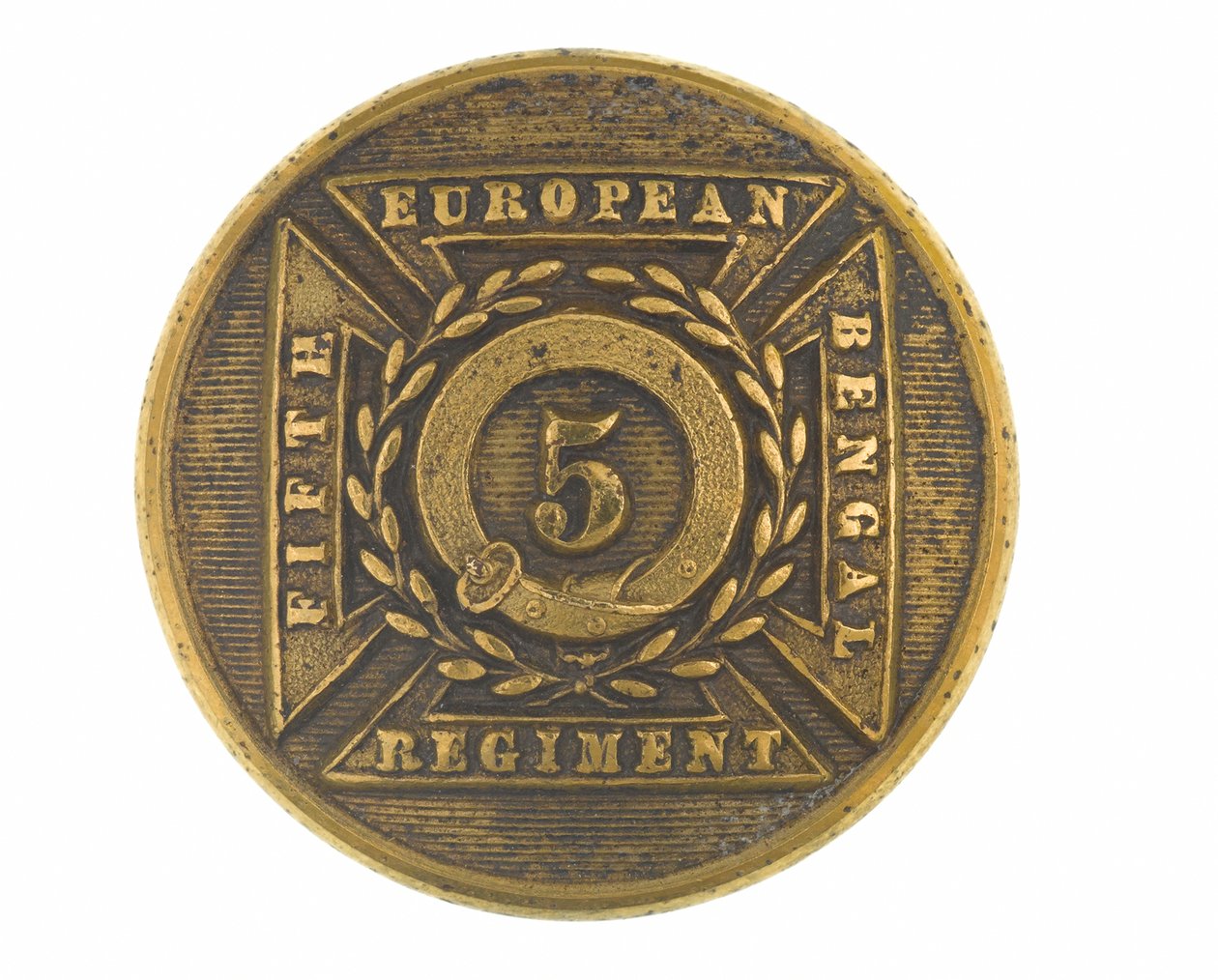 Knopf, Offizier, 5. Bengalisches Europäisches Regiment, 1858-1860 von English School