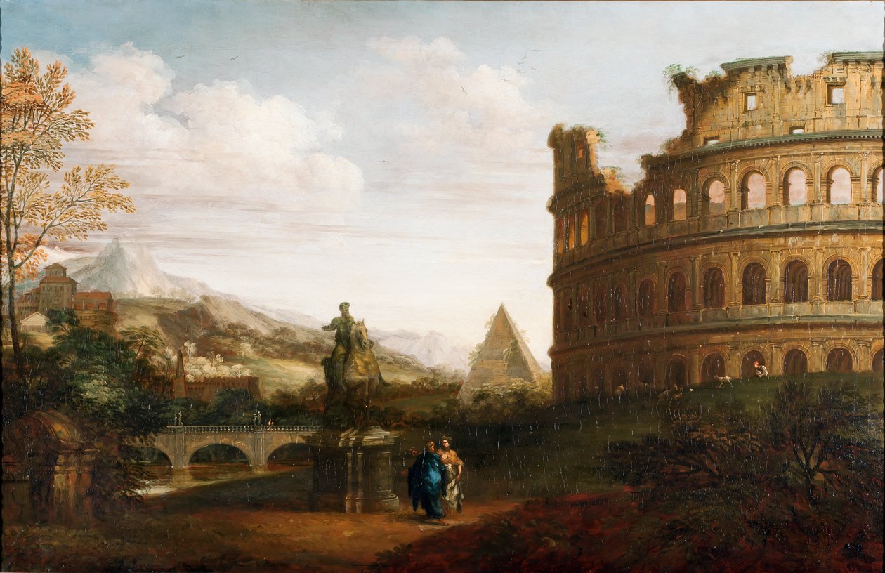 Capriccio-Ansicht des Forum Romanum, ca. 1760 von English School