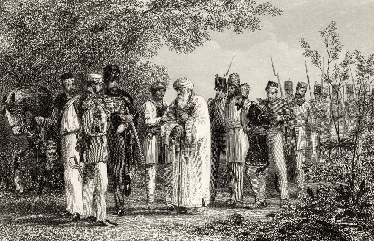 Gefangennahme des Königs von Delhi durch Captain Hodson, aus 