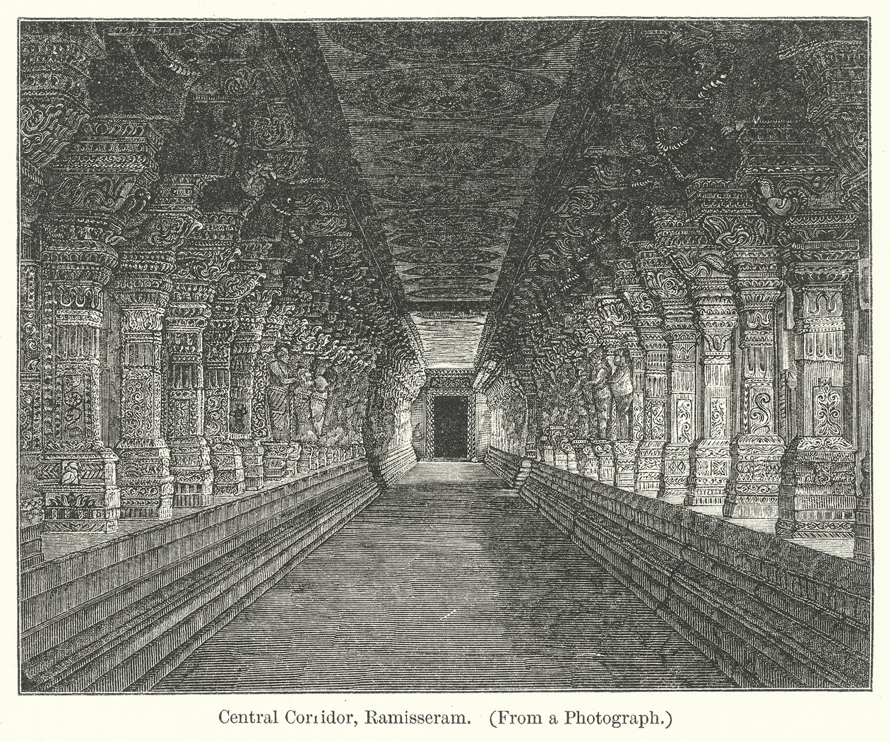 Zentraler Korridor, Ramisseram (Gravur) von English School