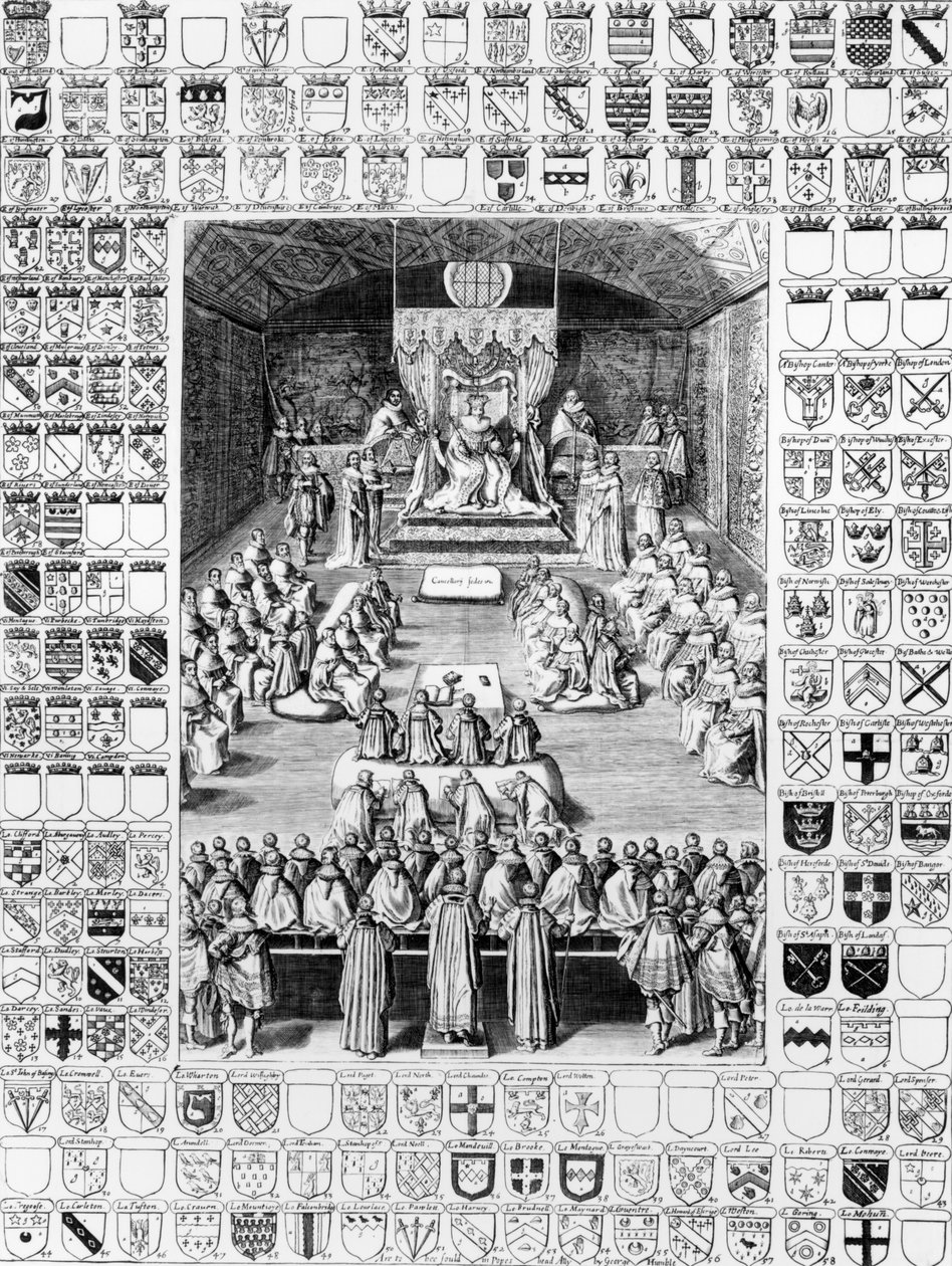 Karl I. (1600-49) im House of Lords von English School
