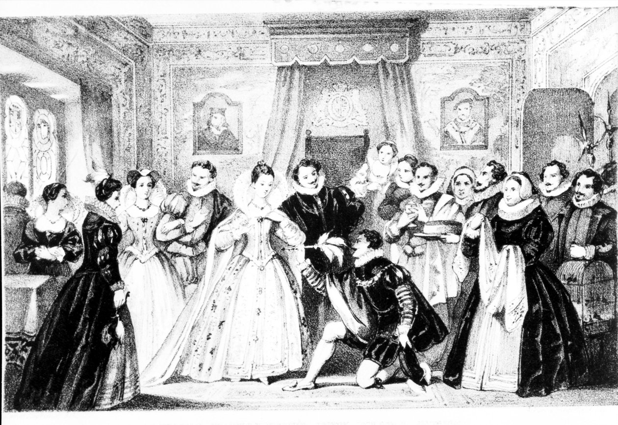 Weihnachten am Hof von Königin Elisabeth I. von English School