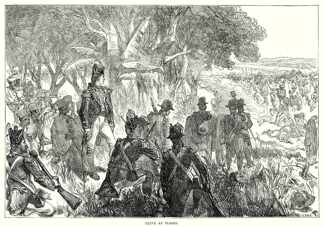 Clive bei Plassy (Gravur) von English School