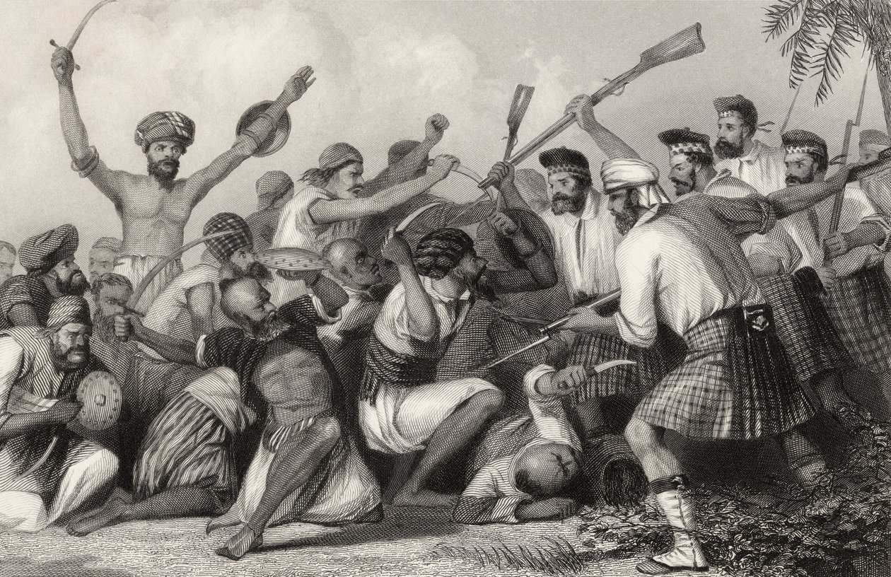 Konflikt mit den Ghazees vor Bareilly am 6. Mai 1858, aus 