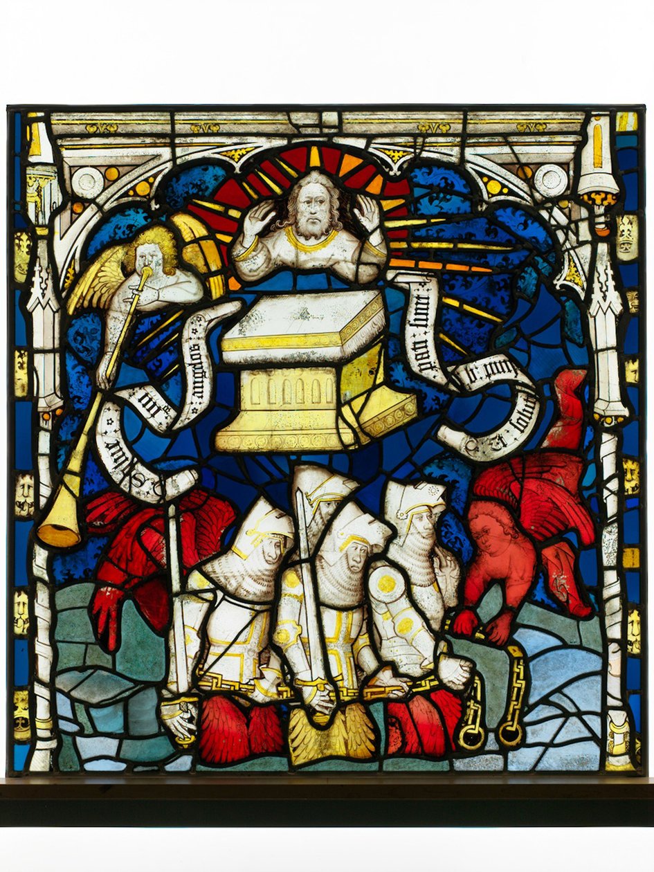 Erhaltenes Panel aus dem Großen Ostfenster der York Minster: 