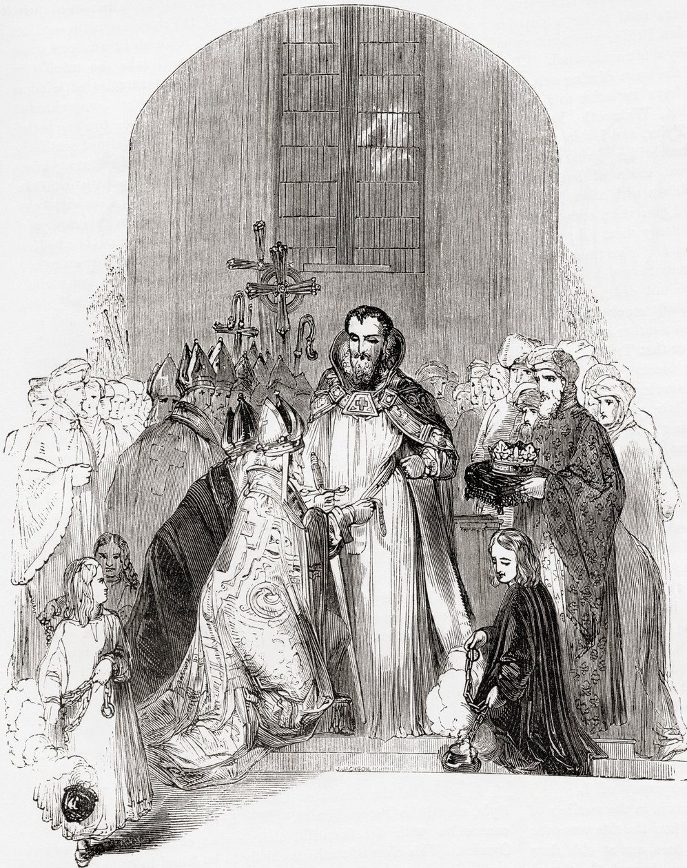 Krönung von Heinrich IV., aus Old England: A Pictorial Museum, veröffentlicht 1847 von English School