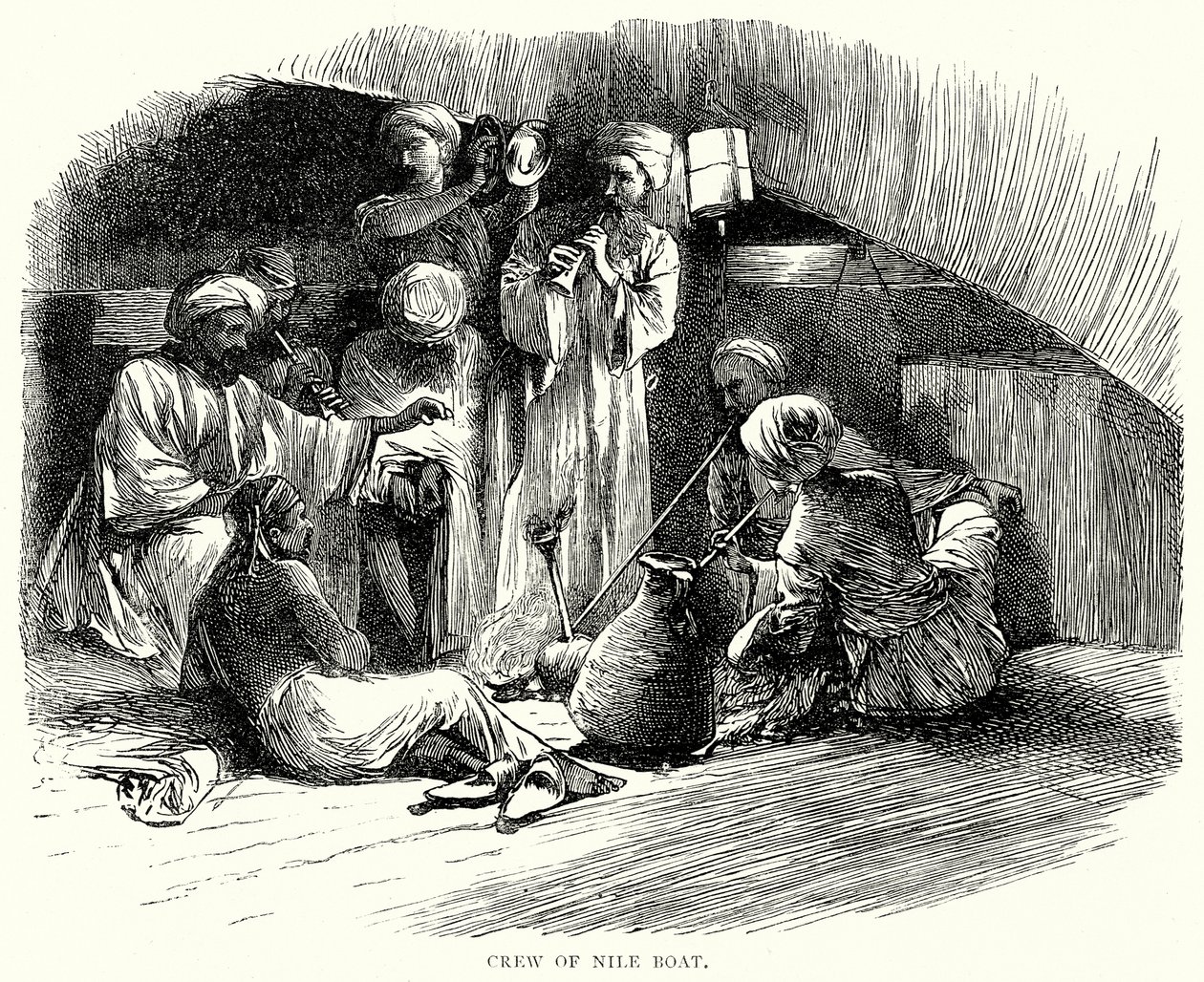 Besatzung eines Nilbootes von English School