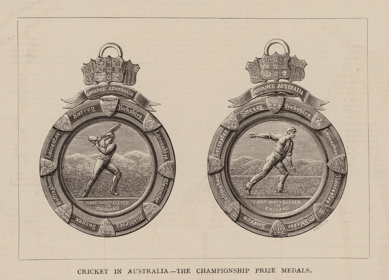 Cricket in Australien, Die Meisterschaftspreismedaillen von English School