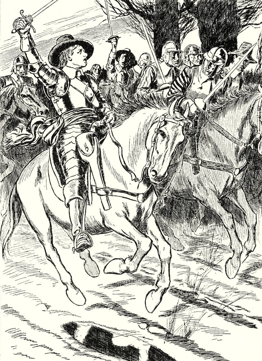 Cromwell führt seine Ironsides in die Schlacht von English School