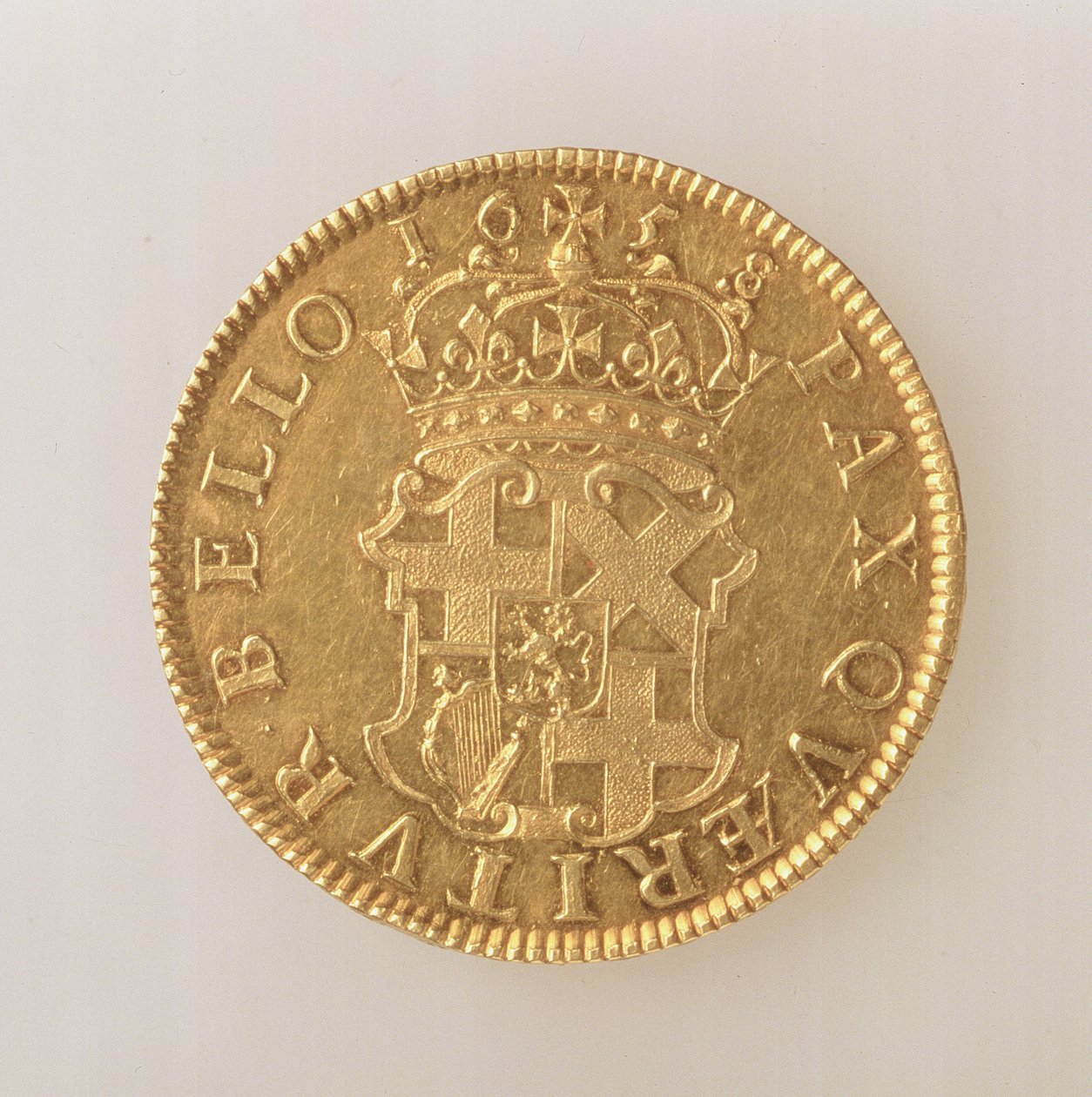 Krone von Oliver Cromwell (1599-1658), London Münze, 1658 (Rückseite) von English School