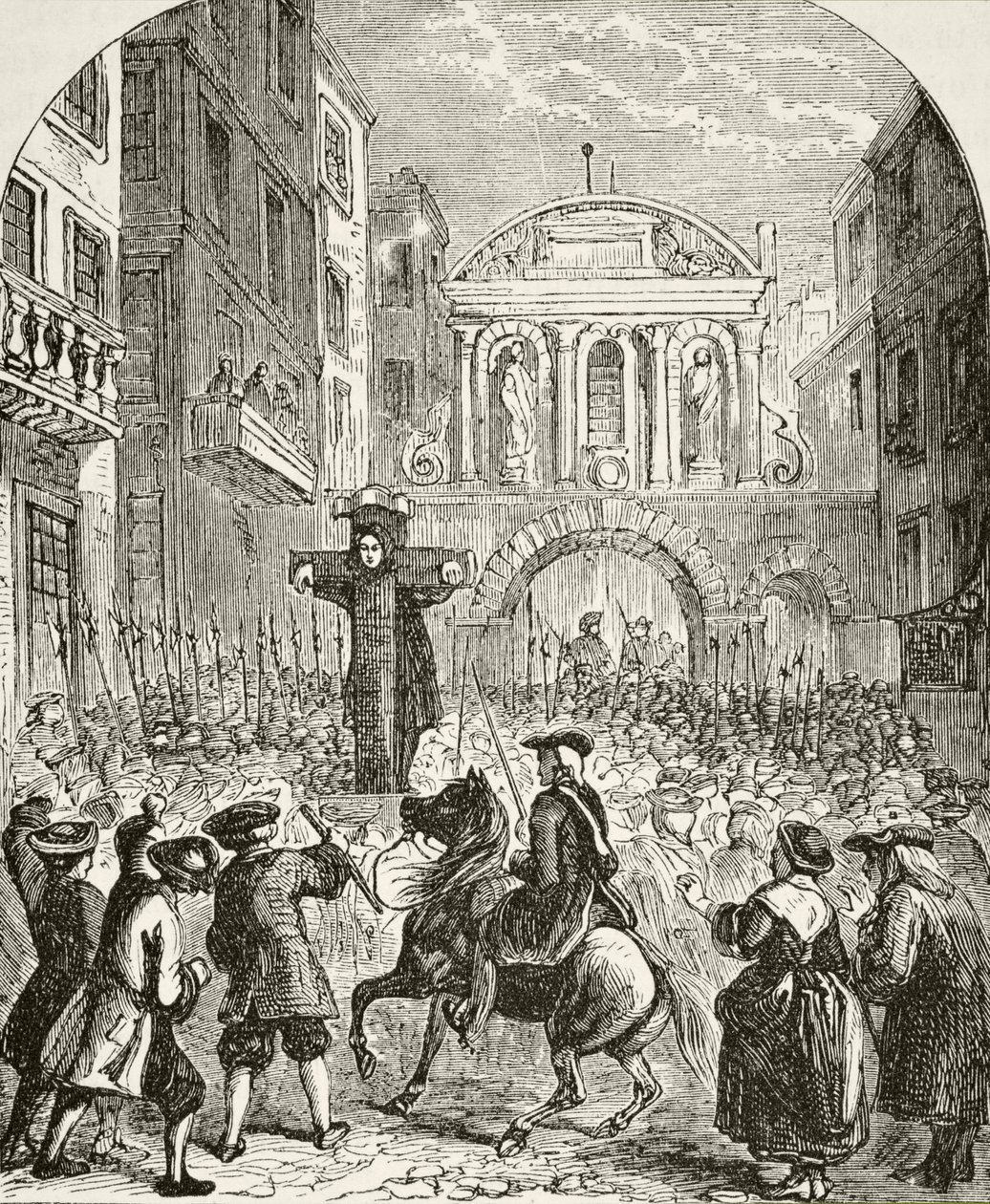 Daniel Defoe im Pranger am Temple Bar, aus 