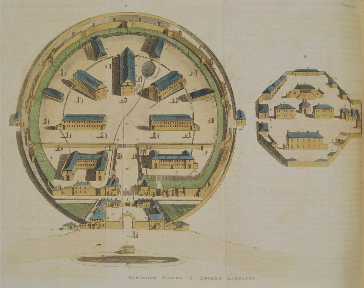 Dartmoor-Gefängnis, 1810 von English School