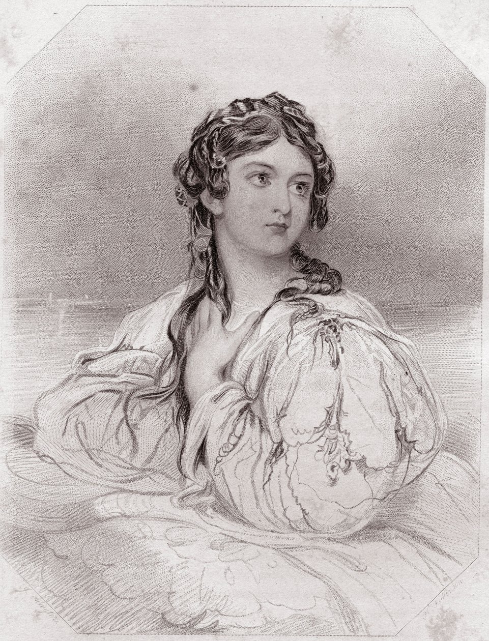 Desdemona, aus dem Stück Othello, „Galerie der Frauen von Shakespeare“. von English School