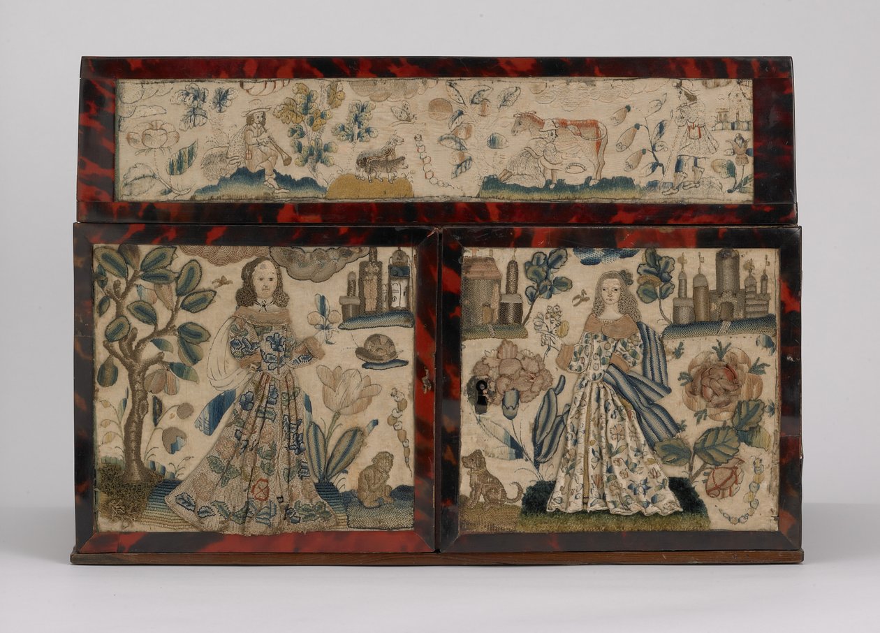 Bestickte Schatulle, ca. 1660 von English School