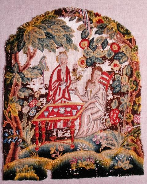 Bestickter Stuhl, ca. 1700 von English School