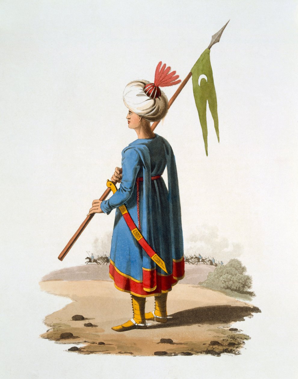 Fahnenträger der Spahis, 1818 von English School