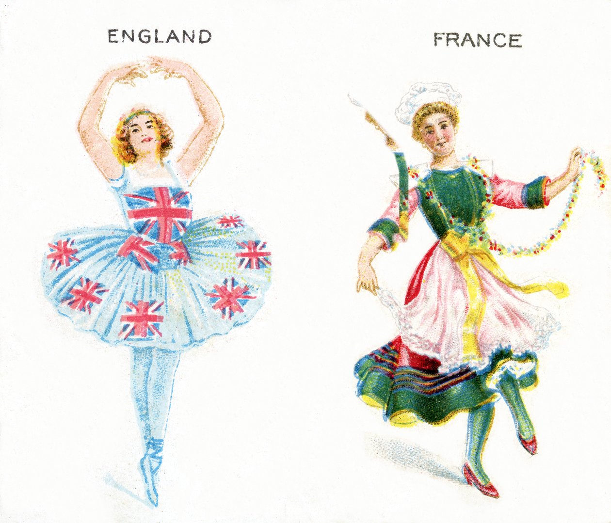 Entente Cordiale (Herzliche Einigung) Zigarettenbilder, 1915 von English School