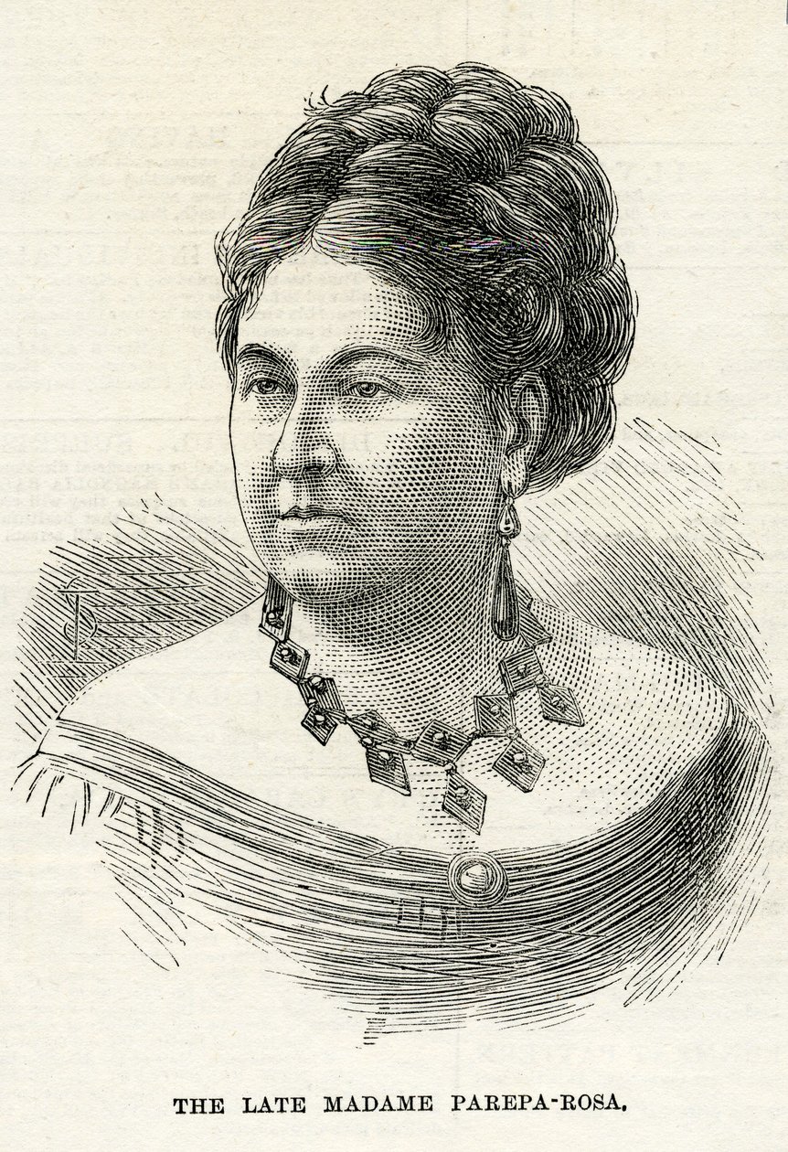 Euphrosyne Parepa-Rosa, Illustration für The Graphic, 7. Februar 1874 von English School
