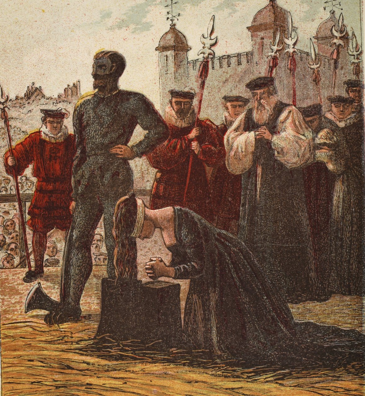Hinrichtung von Lady Jane Grey, veröffentlicht 1890 von English School