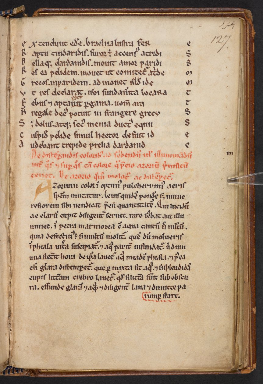Auszüge aus Henry of Huntingdons Historia Anglorum, Cotton MS Titus D XXIV, f.127r von English School