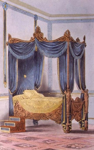 Himmelbett, Tafel 186 aus Ackermanns 