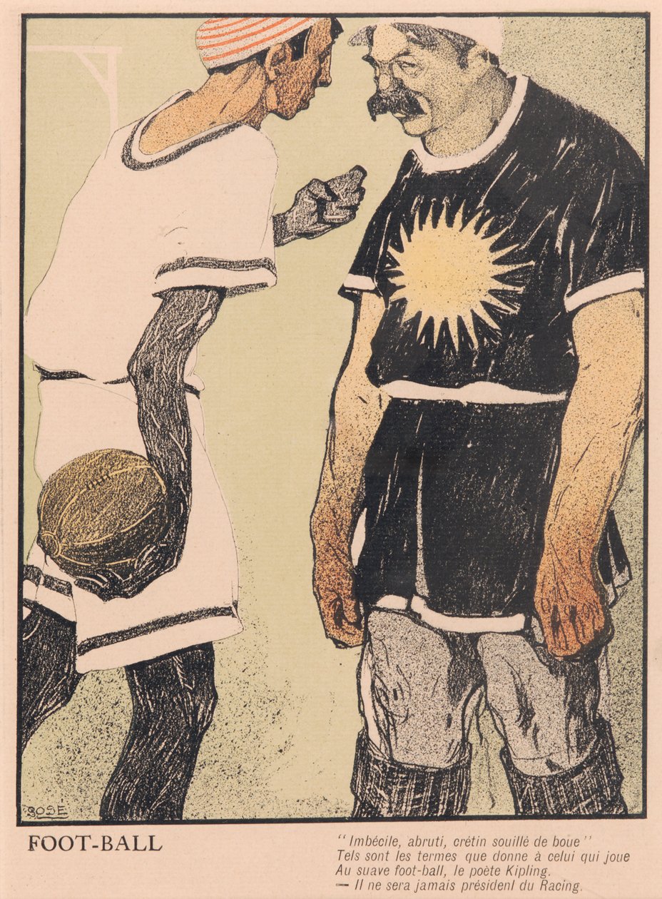Französische Lithographie mit Kipling-Zitat von English School