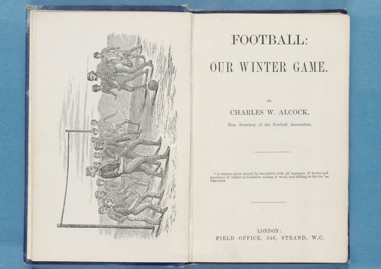 Frontispiz aus Fußball: Unser Winterspiel, von Charles W. Alcock, 1874 von English School