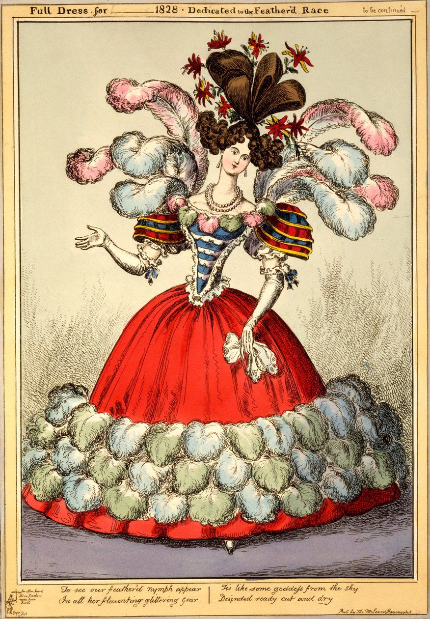 Gala-Kleidung für _ 1828 - Gewidmet der gefiederten Rasse, 1828 von English School