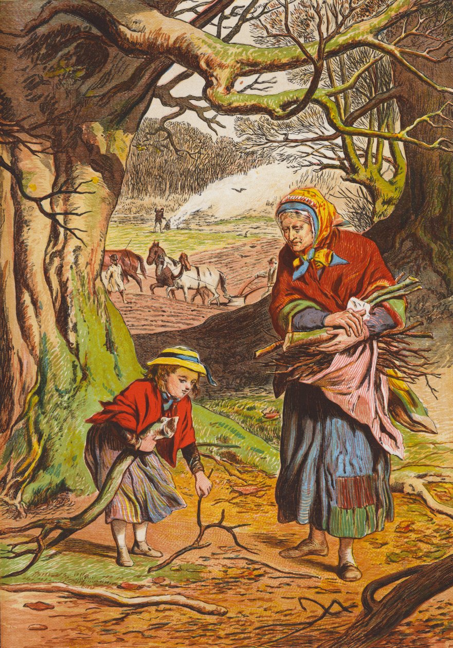 Sammeln von Brennholz von English School