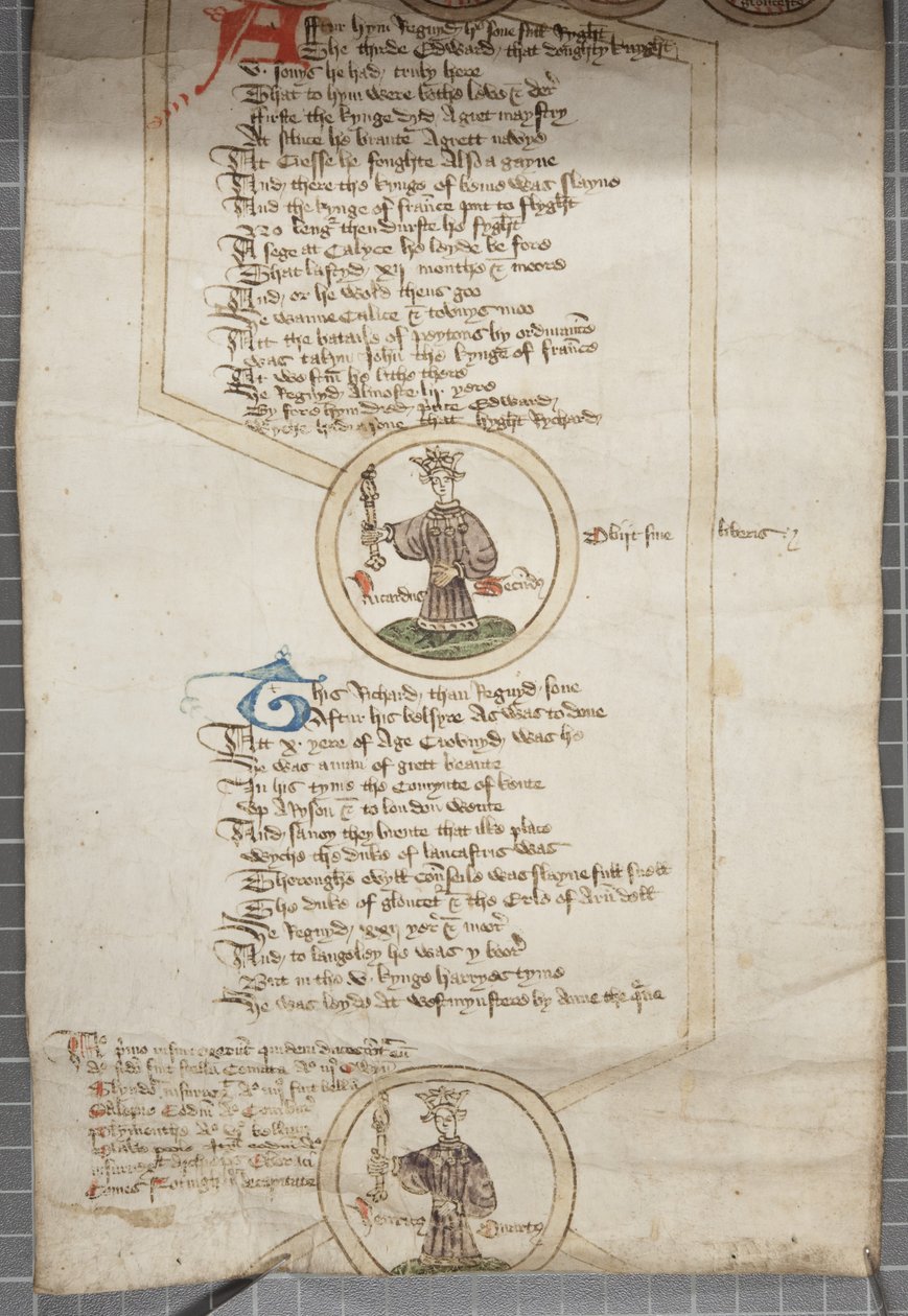 Genealogische Rolle der Könige von England, ca. 1440-79 von English School