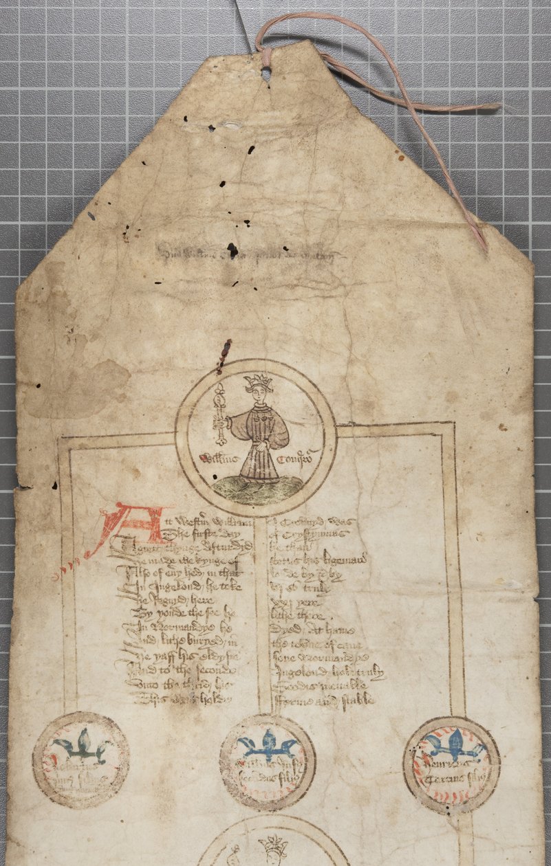 Genealogische Rolle der Könige von England, ca. 1440-79 von English School