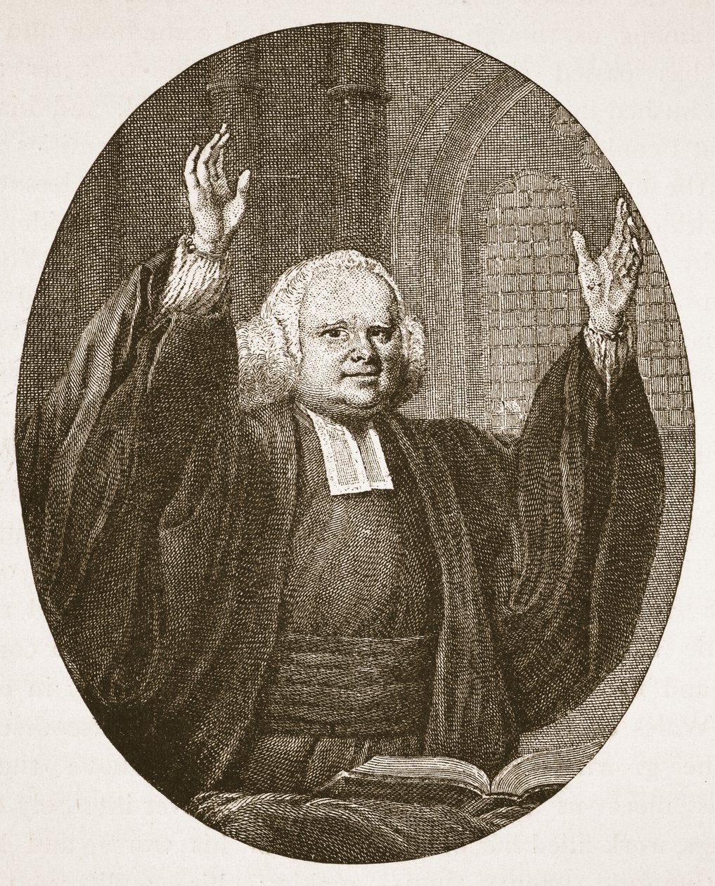 George Whitefield, Illustration aus Die Kirche von England: Eine Geschichte für das Volk von H.D.M. Spence-Jones, veröffentlicht um 1910 von English School