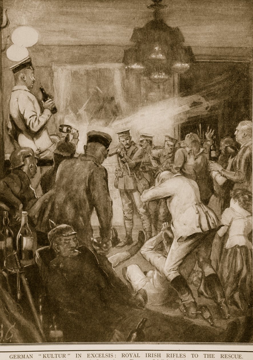 Deutsche Kultur in Excelsis: Royal Irish Rifles zur Rettung, 1914-19 von English School