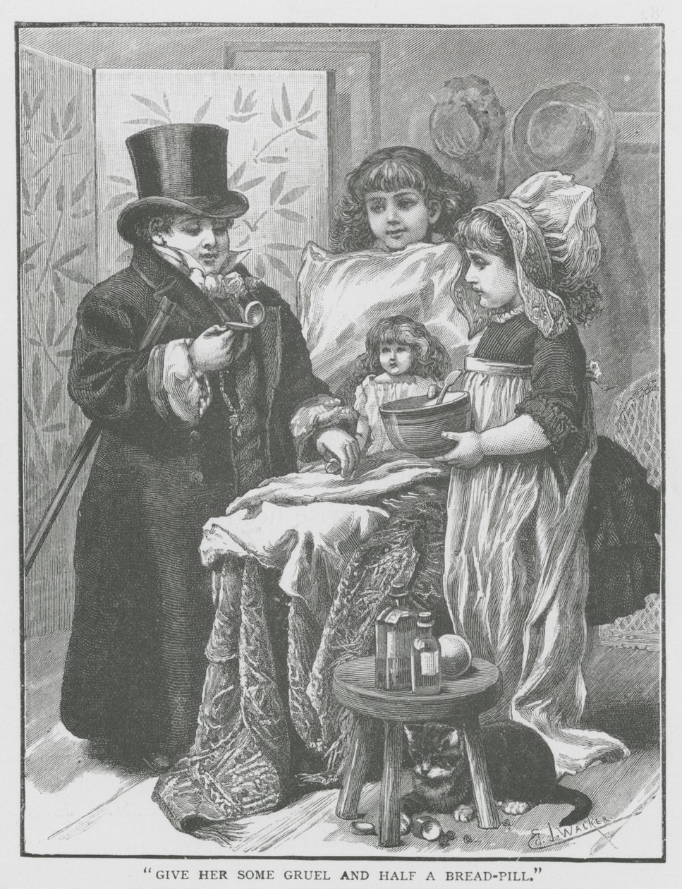 "Gib ihr etwas Haferschleim und eine halbe Brotpille" von English School