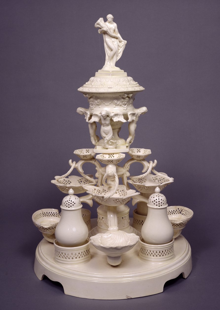 Grand Plat de Menage oder Tischaufsatz, Leeds Pottery, ca. 1780 von English School