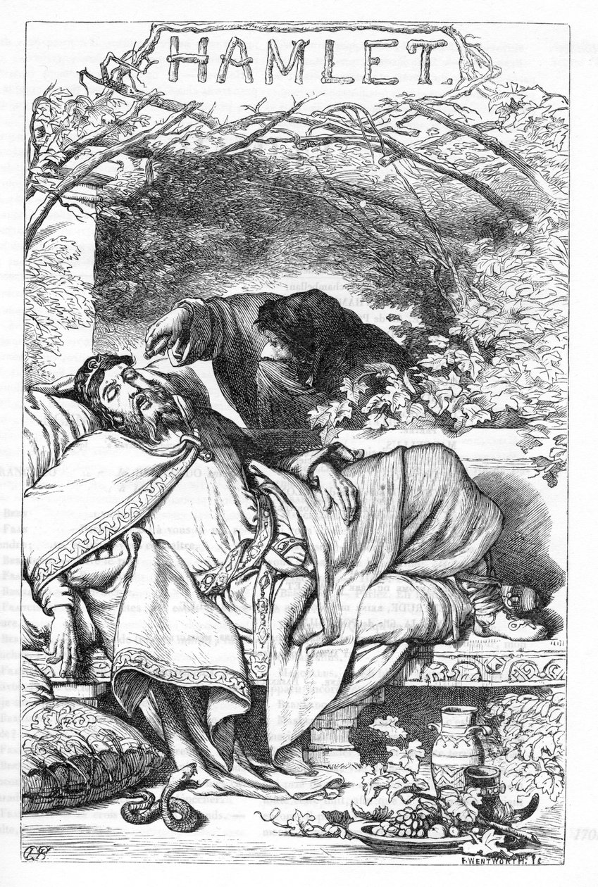 Hamlet - Illustration in „Gesammelte Werke von William Shakespeare“ 1866 - Die Illustrationen und die allgemeine Form dieser Ausgabe sind von Cassell
