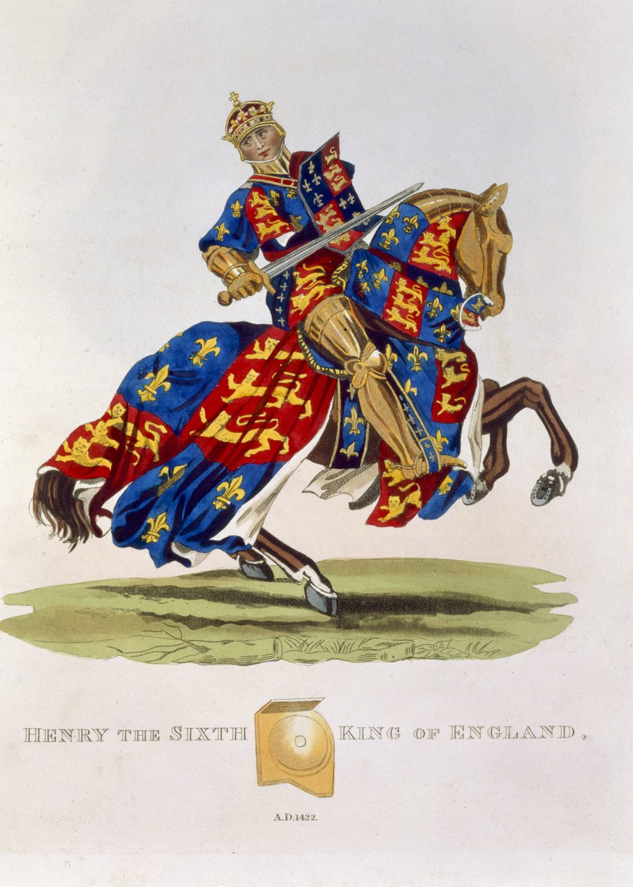 Heinrich VI., König von England (1421-71), 1422, aus Ancient Armour von Samuel Rush Meyrick, 1824 von English School