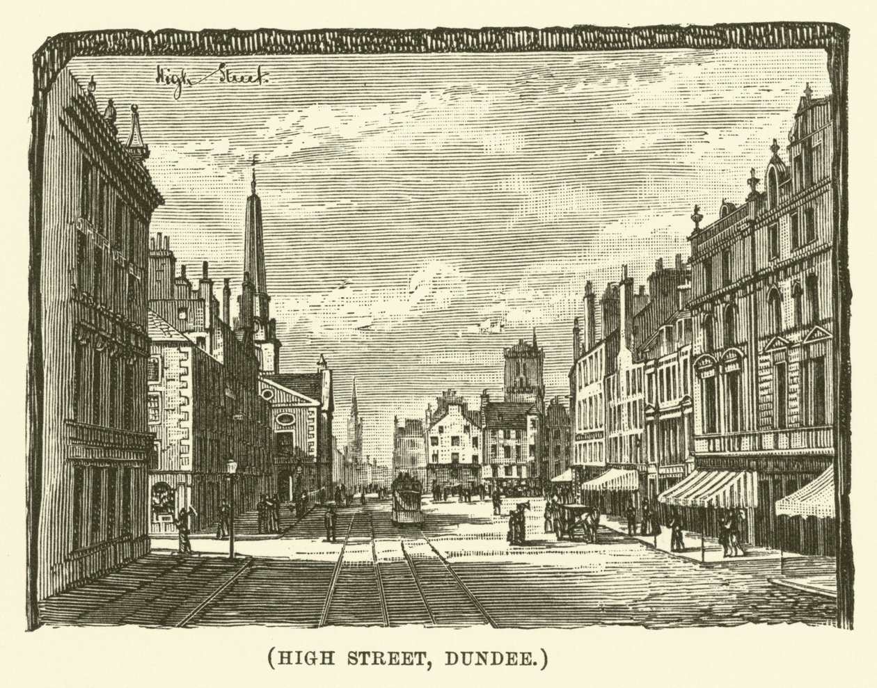 High Street, Dundee (Gravur) von English School