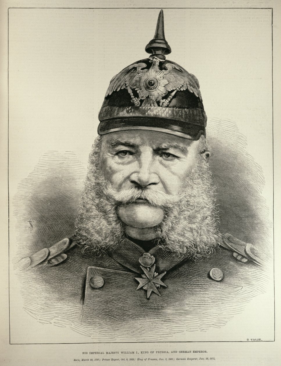 Seine Kaiserliche Majestät Wilhelm I. (1797-1888), König von Preußen und Deutscher Kaiser, aus 