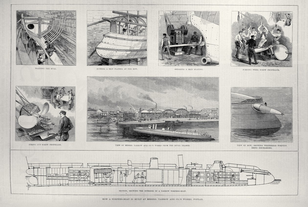 Wie ein Torpedoboot bei Messrs. Yarrow und Co. gebaut wird, Poplar, aus 