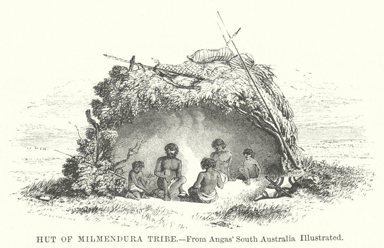 Hütte des Milmendura-Stammes von English School