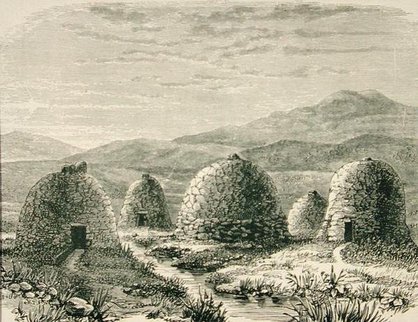 Hütten in Uig um 1880, aus 