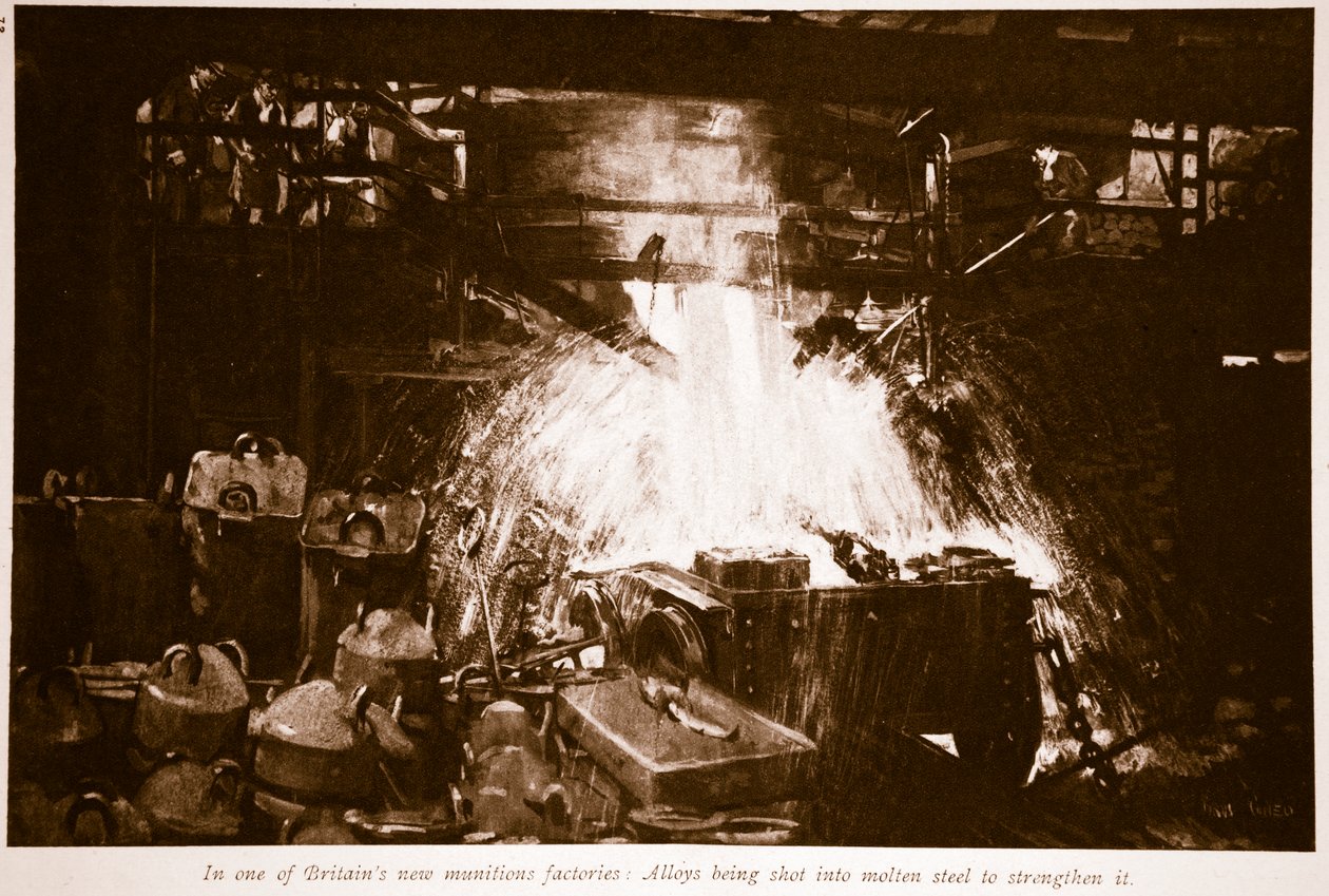 In einer der neuen Munitionsfabriken Großbritanniens, 1914-19 von English School
