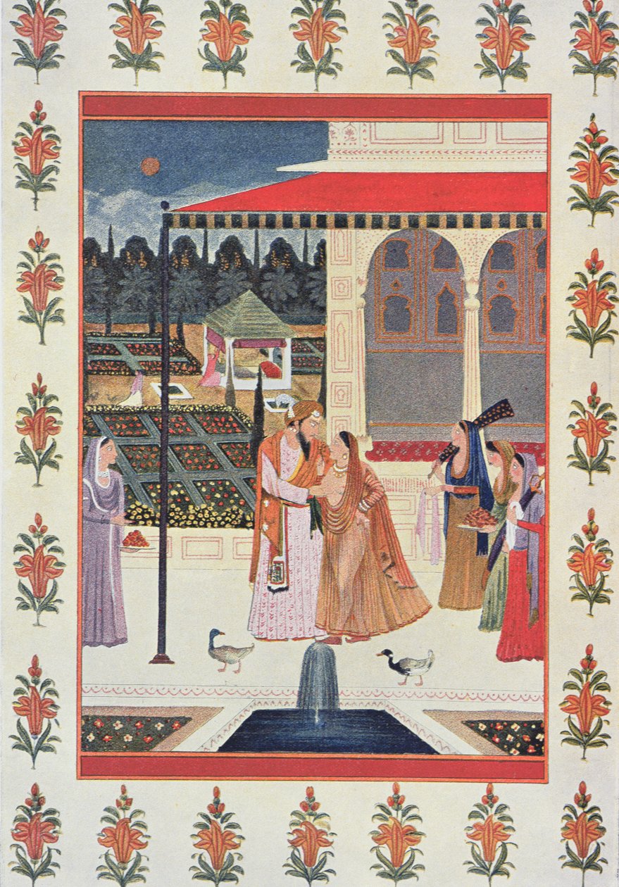 Im Palast von Harun Al-Rashid, Illustration aus 