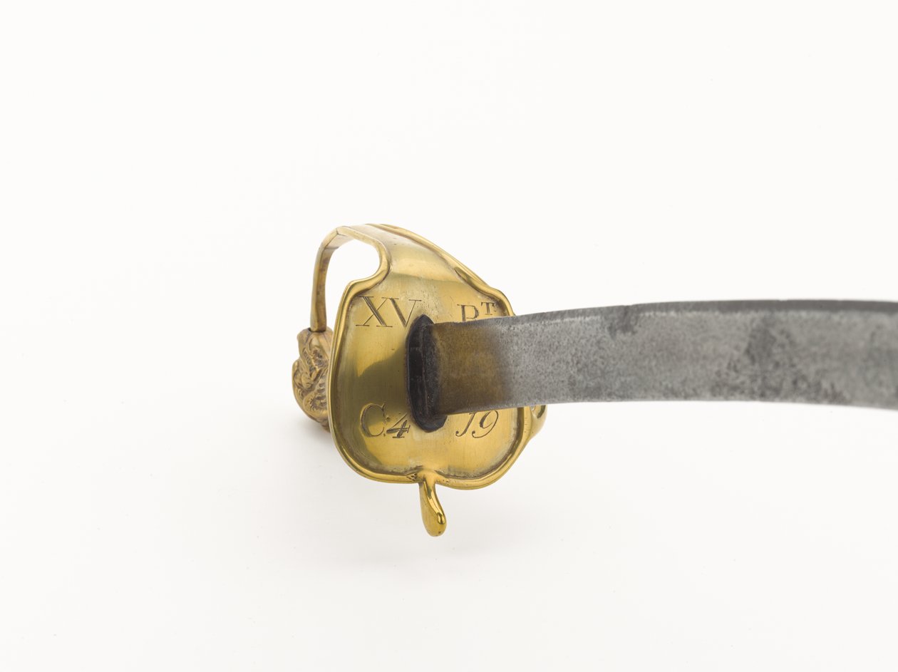 Infanteriesäbel, markiert für das 15. (Yorkshire East Riding) Regiment, ca. 1790 (Metall) von English School