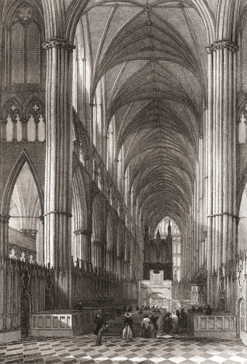 Innenraum der Westminster Abbey, City of Westminster, London, England von English School
