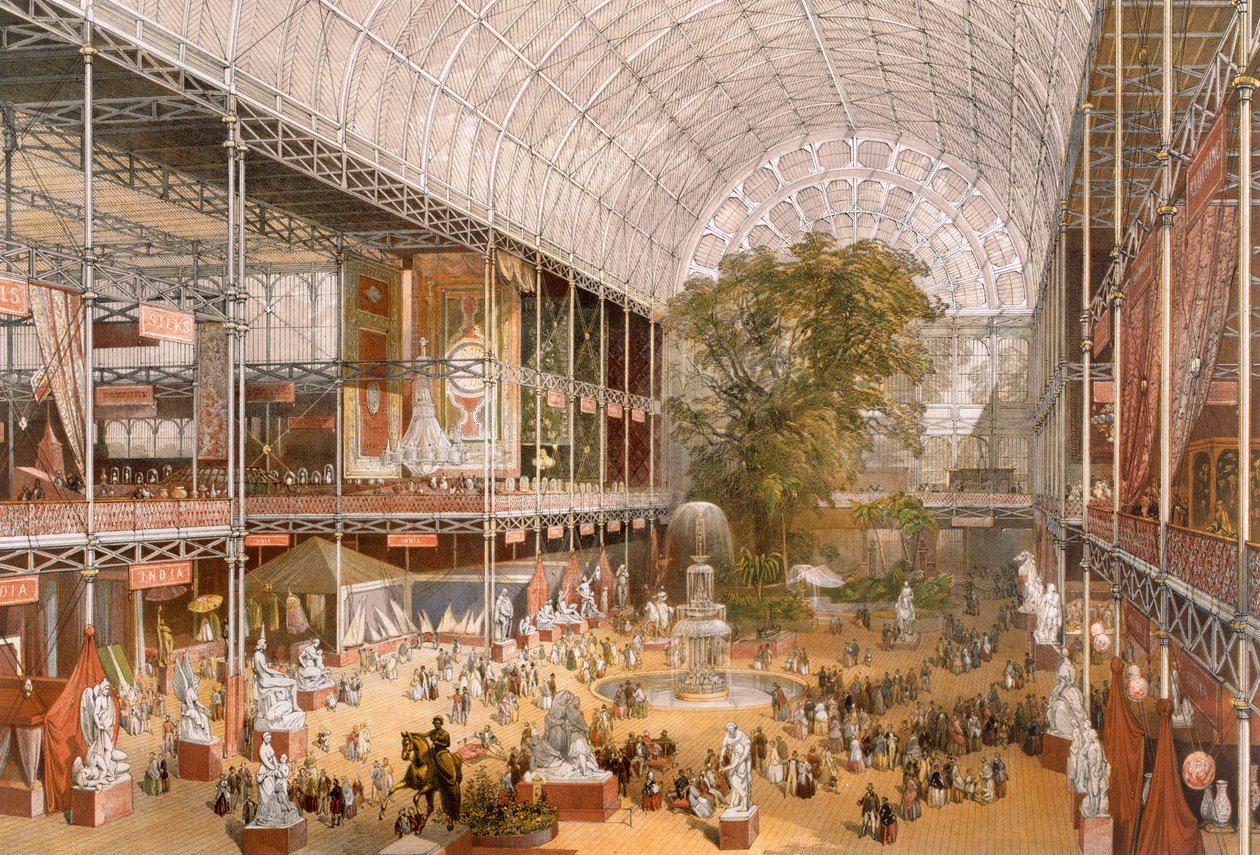 Innenansicht der Internationalen Ausstellung von 1862 von English School