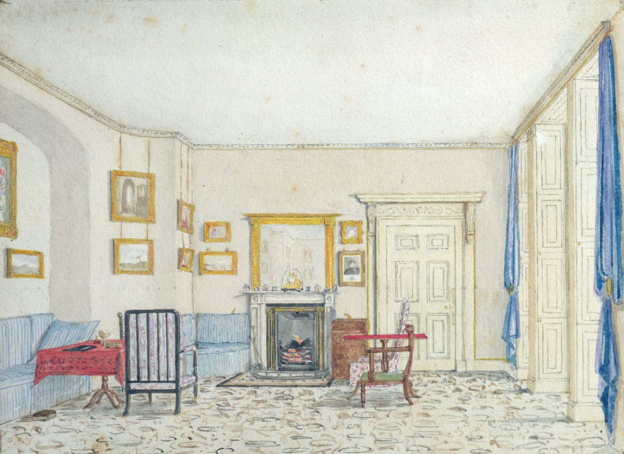 Innenraum in der Curzon Street, ca. 1830 von English School