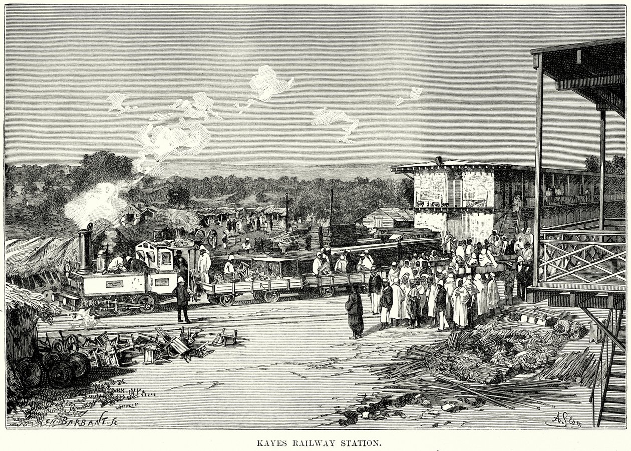 Kayes Bahnhof (Gravur) von English School