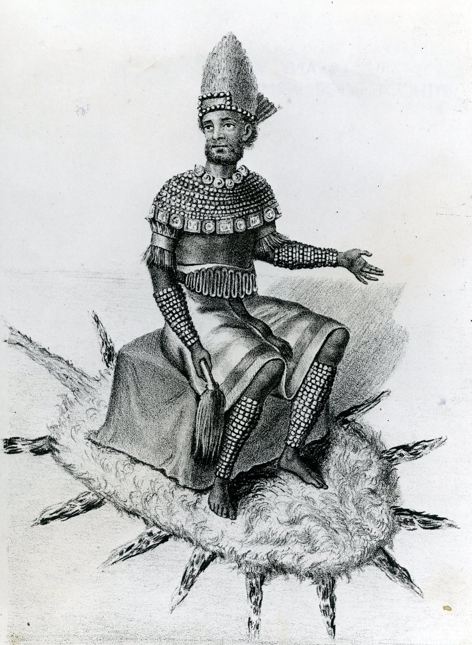 Kazembe, oder König von Lunda, südlich des Mweru-Sees von English School